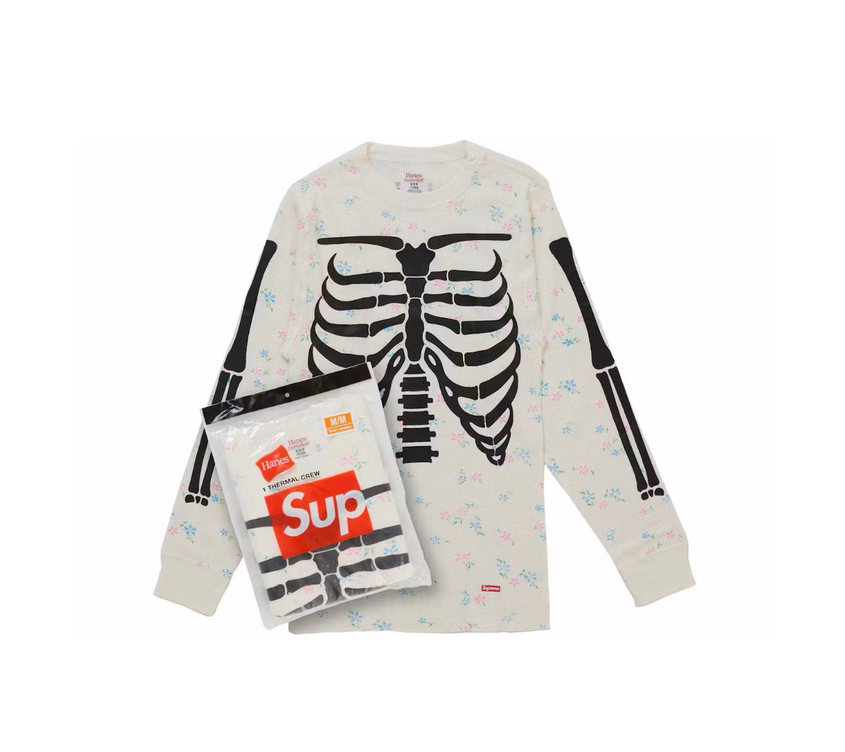 Supreme Hanes Bones Thermal White