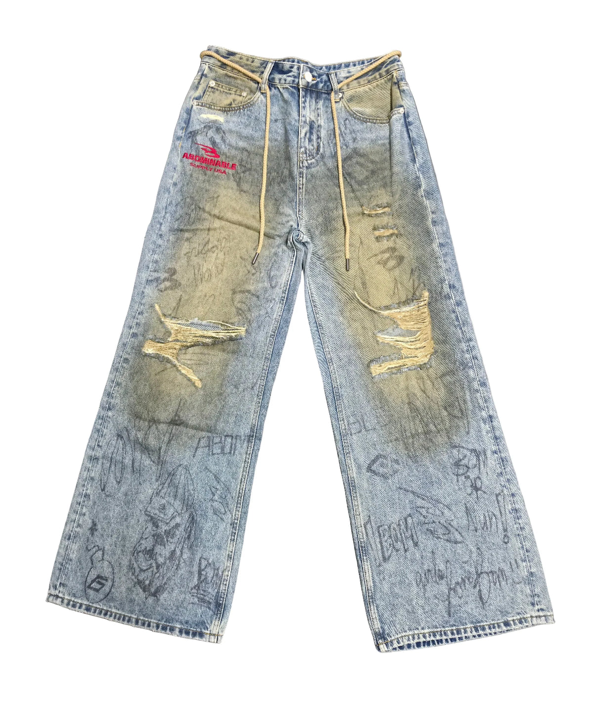 Luv Abominable acid wash jeans