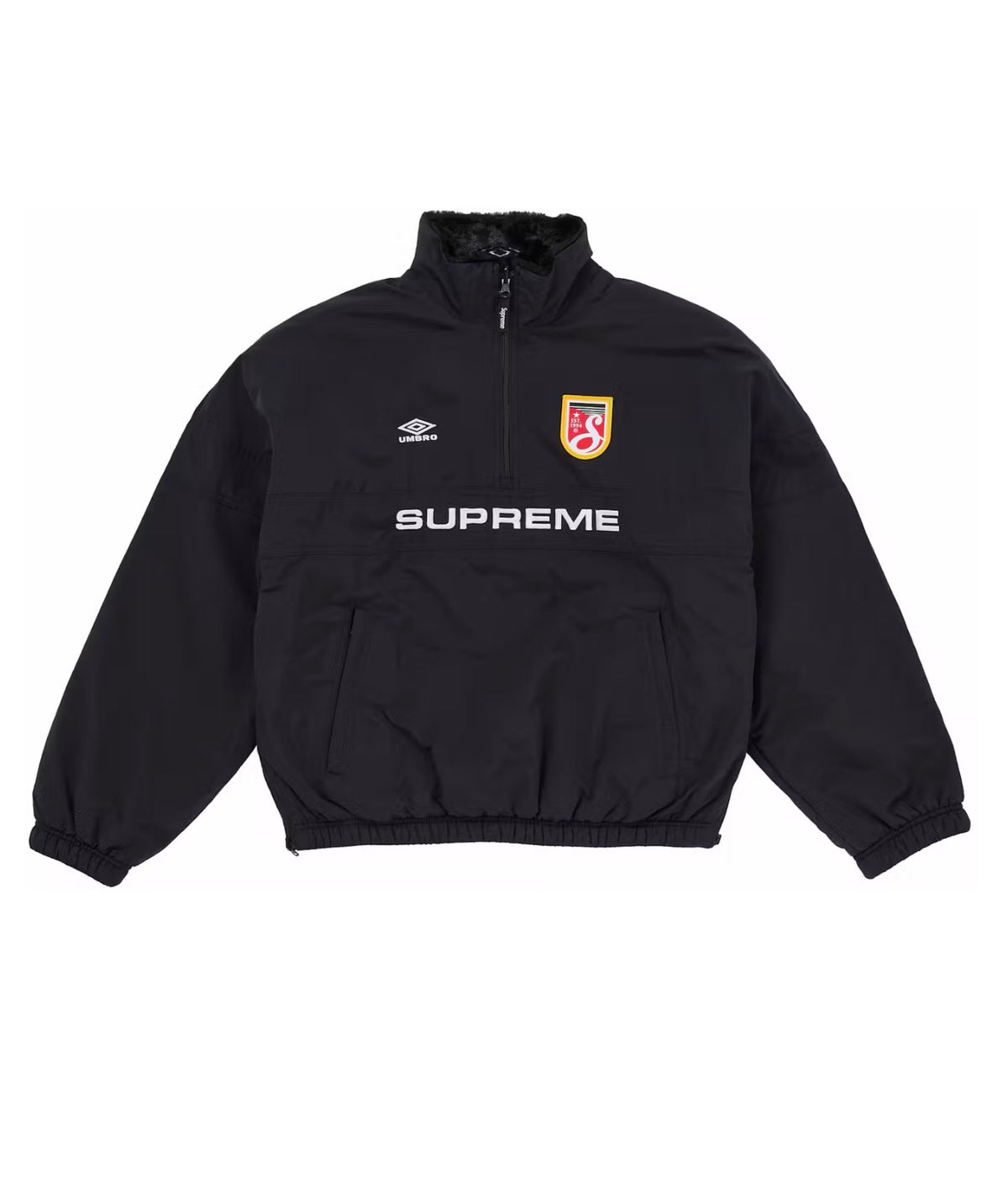 Supreme Umbro Reversible Faux Fur Pullover Black