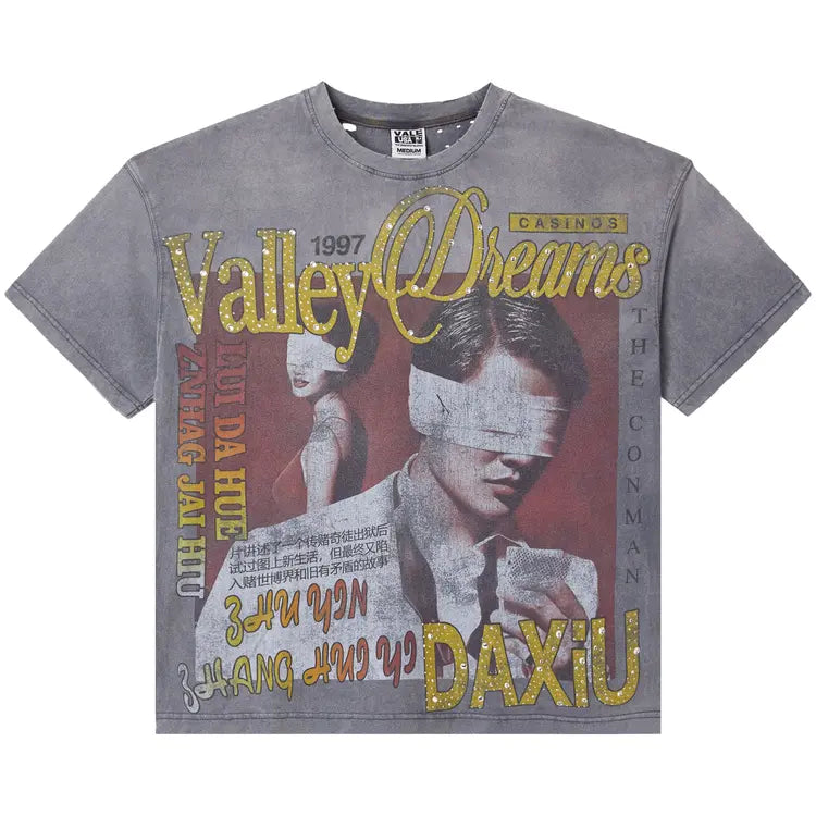 Vale charcoal casino tee