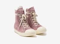 Rick Owens Womens Fur High-Top Sneakers