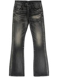 Purple jeans ‘Rhinestoned’