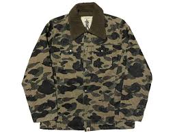 A BATHING APE 1st Camo Corduroy Boa Ranch Jacket