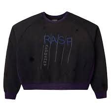 GV Gallery Raspberry Sulfur Crewneck "Washed Black / Purple"