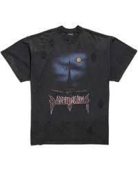 Balenciaga Men's Black Paris Moon T-Shirt