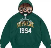 Supreme MM6 Maison Margiela Zip Up Hooded Sweatshirt Dark Green