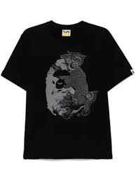 A BATHING APE® Japanese tattoo big Ape head T-shirt