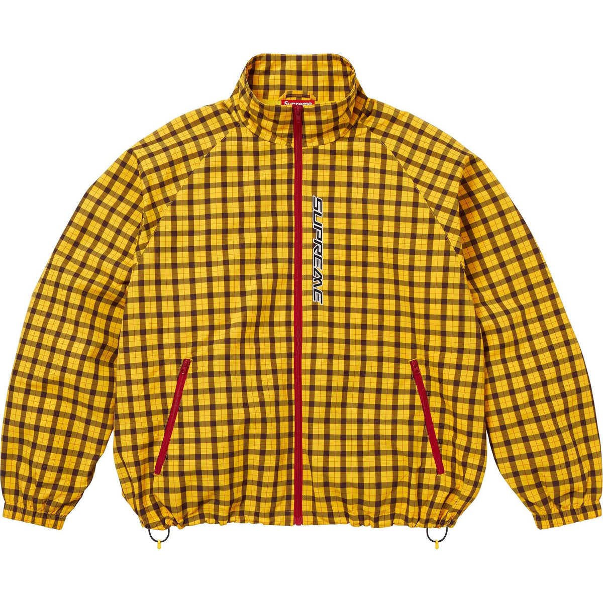 Supreme Plaid Track Jacket 'Yellow'
