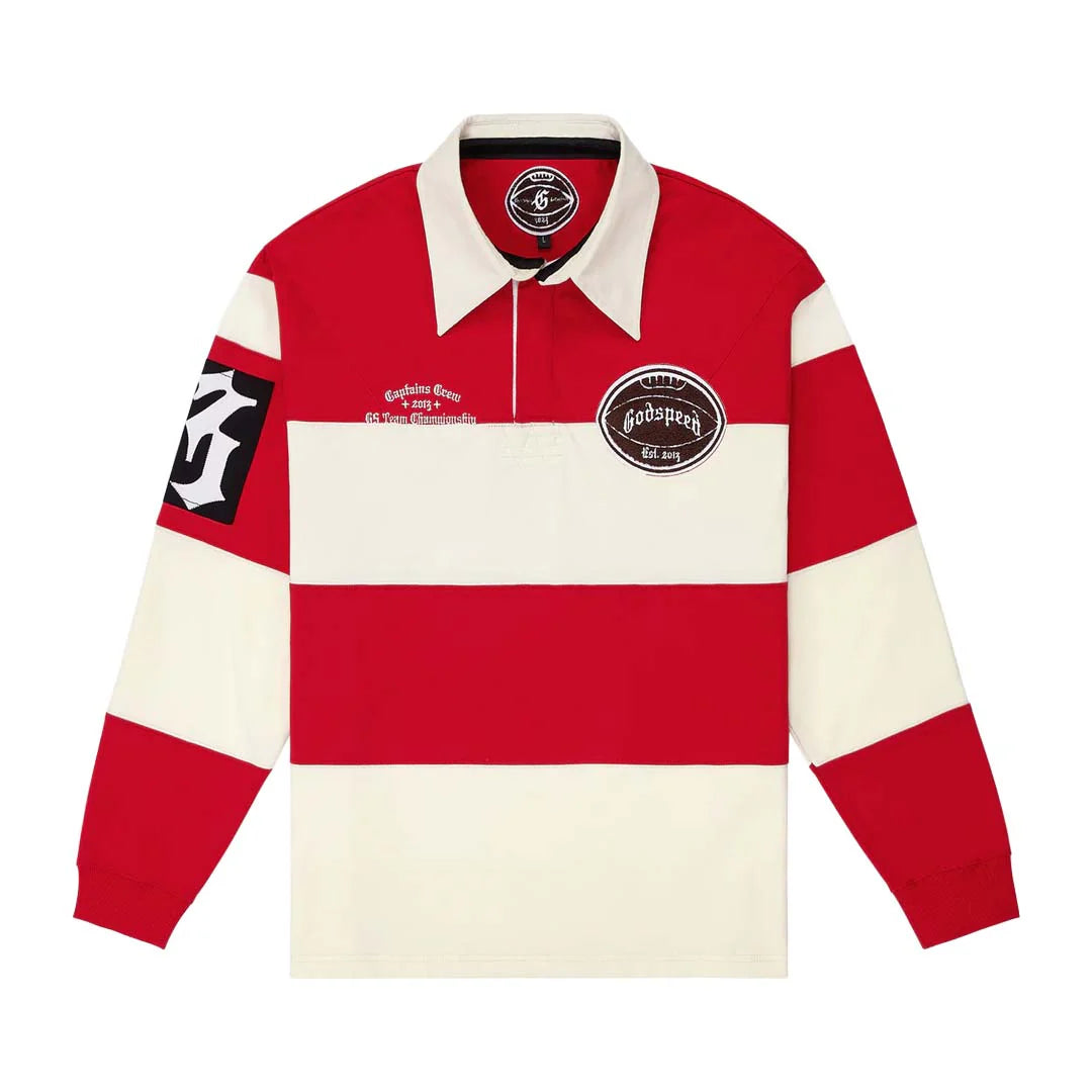 Godspeed Classic Field Rugby Shirt Cream/Red
