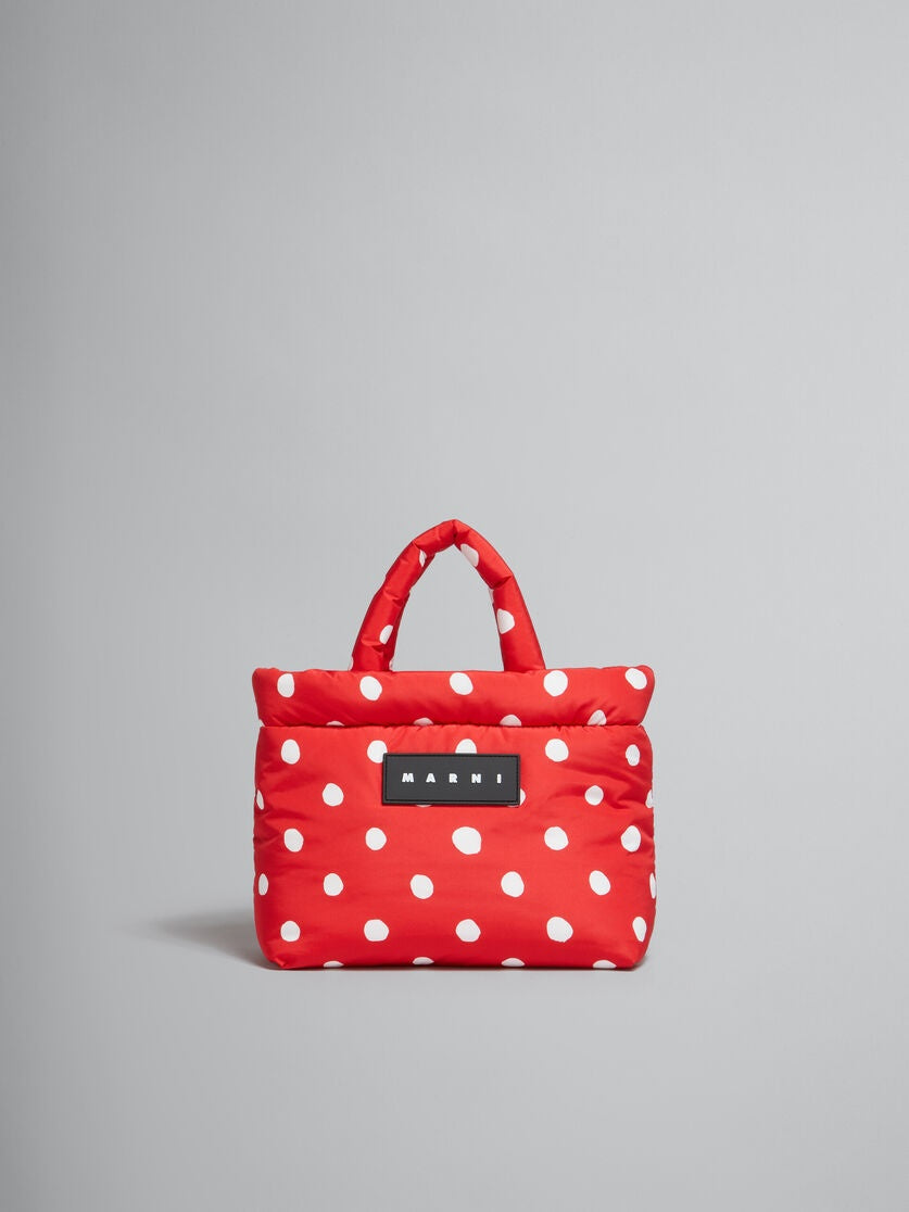 Marni Nylon Puff Mini Tote 'Red Polka-Dot'