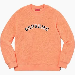 Supreme Polartec Deep Pile Crewneck Peach