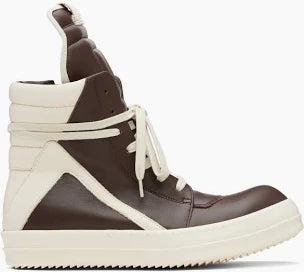 Rick Owens Brown Temple Geobasket Sneakers