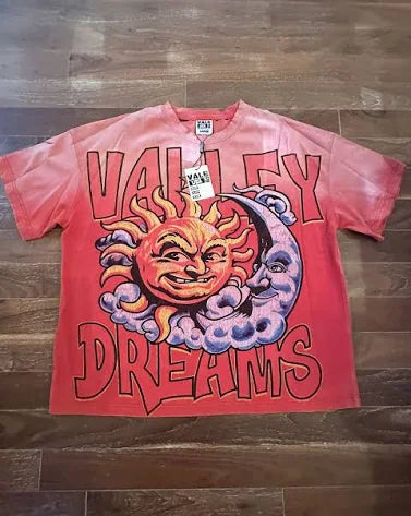 Valley Dreams Men's Trashed Red Sun Tee