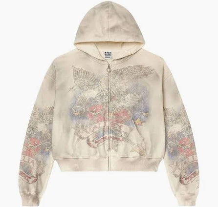 Vale Forever Nostalgia Zip Up 'Tattered/Cream'