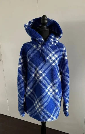 Burberry check fleece hoodie
