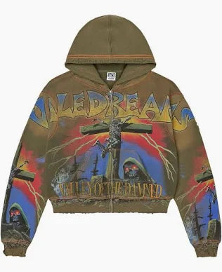 Vale Forever Damned Big Zip Up 'Green'