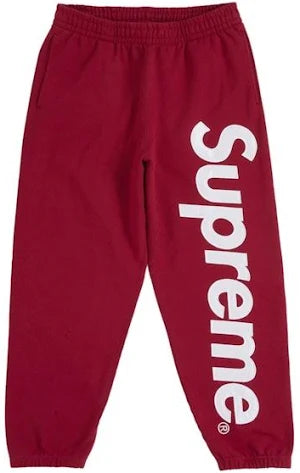 Supreme Men's Satin- Appliqué Cotton Track Pants
