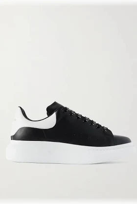 MCQUEEN Exaggerated-Sole Studded Leather Sneakers