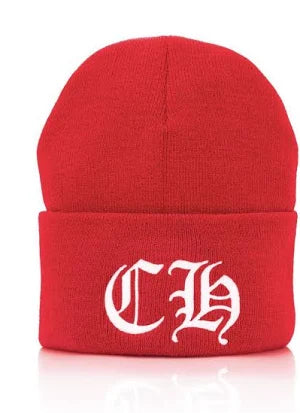 Red Chrome Hearts Beanie