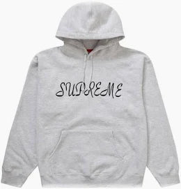 Supreme Script Hooded Sweatshirt Ash Grey