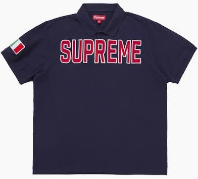 Supreme Twill Appliqué Polo Navy