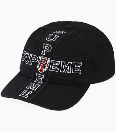 Supreme Cross 6-Panel Cap Black