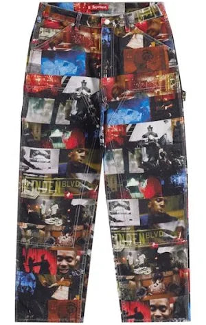 Supreme Nas and DMX Collage Double Knee Denim Painter Pant