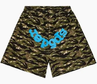 Sp5der OG Web V2 Tiger Camo Sweatshort Tiger Camo