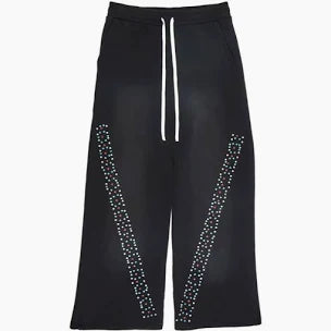 AZVA Black CVx3 Crystal Sweatpants