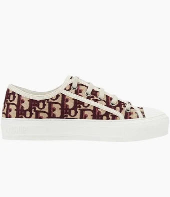 Dior Wmns Walk'N'Dior Embroidered Canvas Low 'Deep Amaranth'