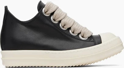Rick Owens Black Concordians Jumbolace Low Sneaks Sneakers