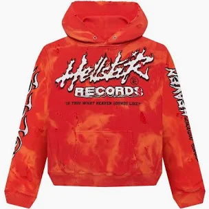 Hellstar Records Pullover Hoodie 'Lava'
