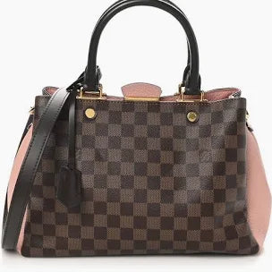 Louis Vuitton  Damier Ebene Cuir Taurillon Brittany Magnolia