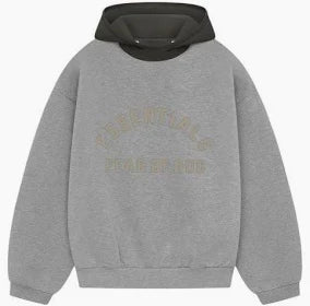 Fear of God Essentials SS24 Nylon Fleece Hoodie 'Dark Heather'