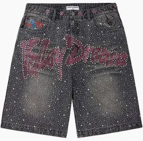 Vale Forever Iced Out Jorts Black