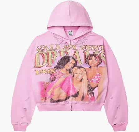 Vale Forever Dreams Zip Up Hoodie 'Pink'