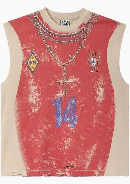 Vale Forever Futbol Muscle Sleeveless Tee Red