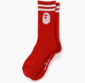 BAPE Ape Head Socks (FW19) Red