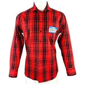 Vetements My Name Is Plaid Long Sleeve Shirt