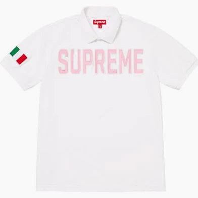Supreme Twill Appliqué Polo 'White'