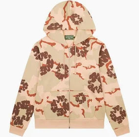Denim Tears The Wreath Zip Hoodie 'Brown Camo'