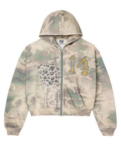 Vale Forever CHEETAH CAMO ZIP UP